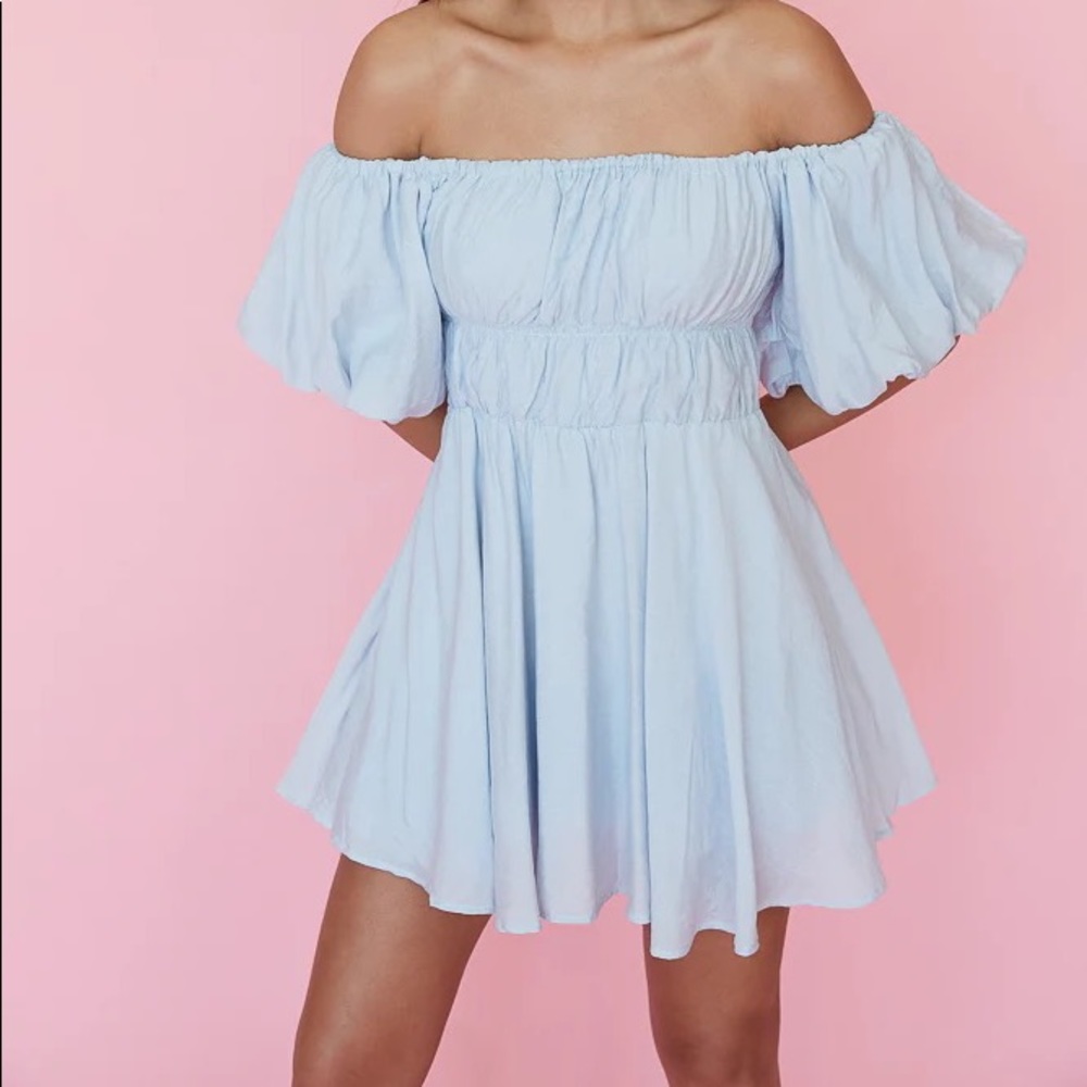 Baby blue dress